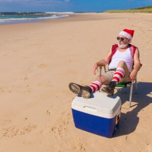 Santa on Rainbow Beach